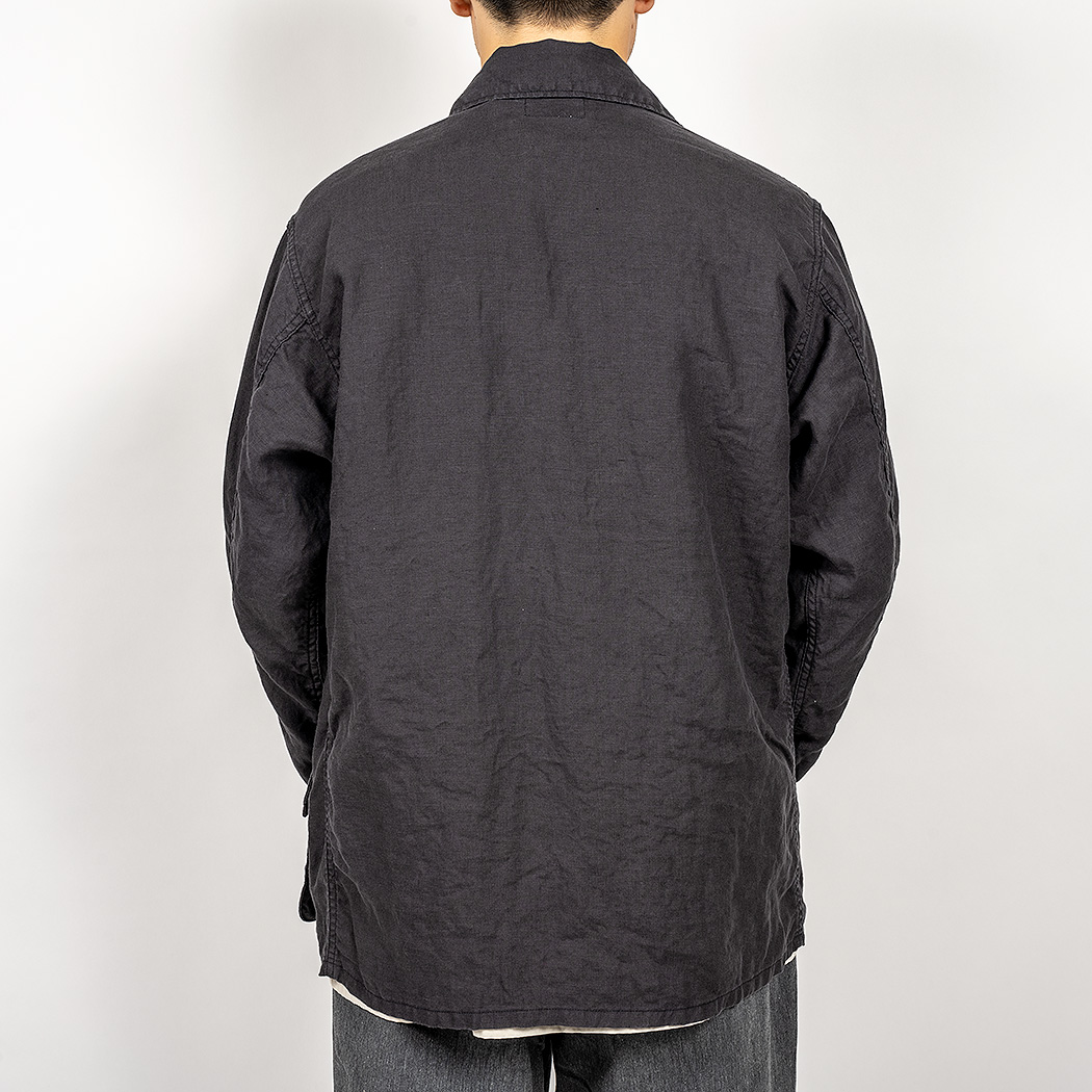 ワーカーズ WORKERS ブラックリネン ファティーグジャケット(L) Workers